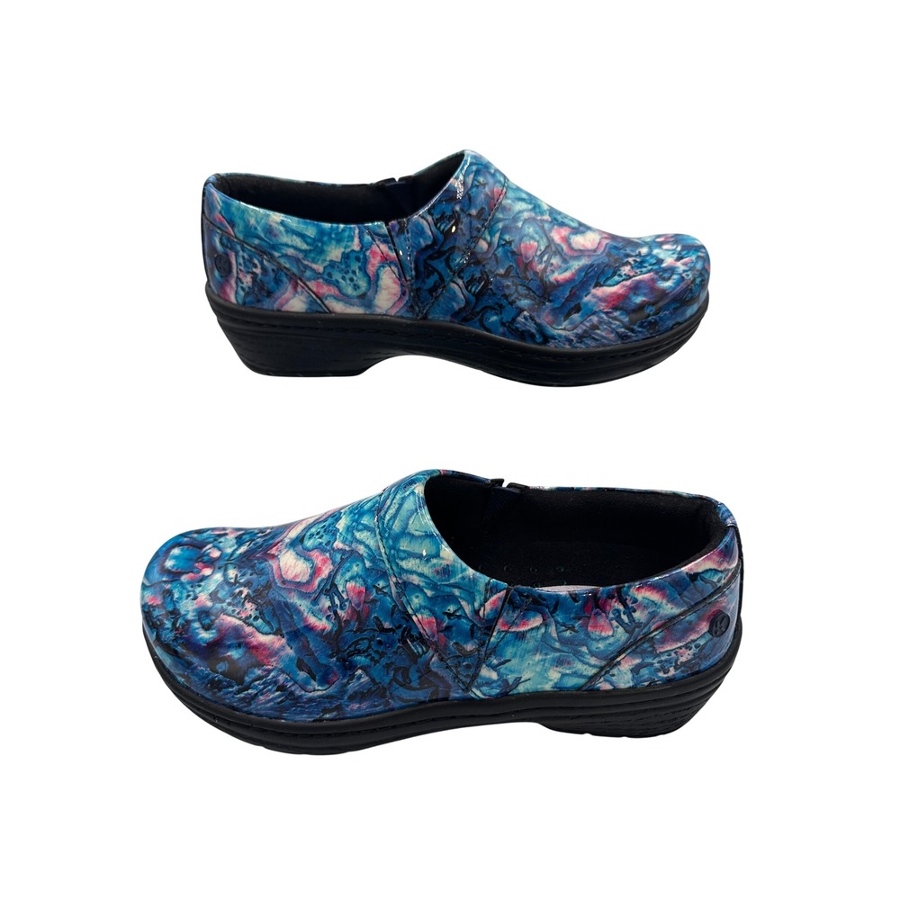 Klogs Mission Blue Pink Kaleidoscope Marble Slip Resistant Clogs Women's 6.5M